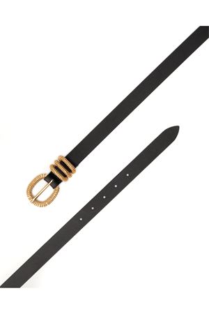Nappa Chain black leather belt 2,3 cm ORCIANI | D10356NCHORO