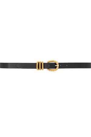 Nappa Chain black leather belt 2,3 cm ORCIANI | D10356NCHORO