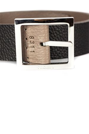 Cintura in pelle martellata nera e beige ORCIANI | U08311DDOFR