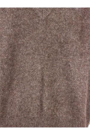 Brown horsehair sleeveless sweater P.A.R.O.S.H. | LACOOND540919024