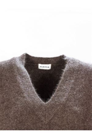Brown horsehair sleeveless sweater P.A.R.O.S.H. | LACOOND540919024