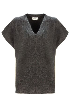 Grey horsehair sleeveless sweater P.A.R.O.S.H. | LACOOND540919037
