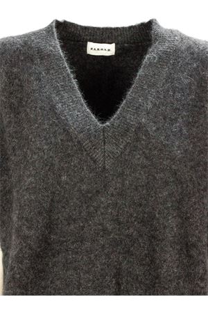 Grey horsehair sleeveless sweater P.A.R.O.S.H. | LACOOND540919037