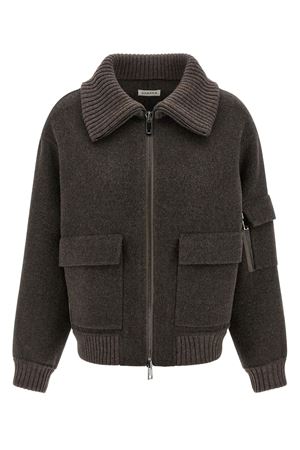 Leak zip-up wool bomber jacket PAROSH | LEAK25D431747886