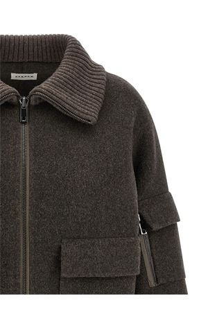 Leak zip-up wool bomber jacket PAROSH | LEAK25D431747886