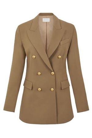 Beige virgin wool stretch-wool blazer PAROSH | LILIUXY25D420436G006