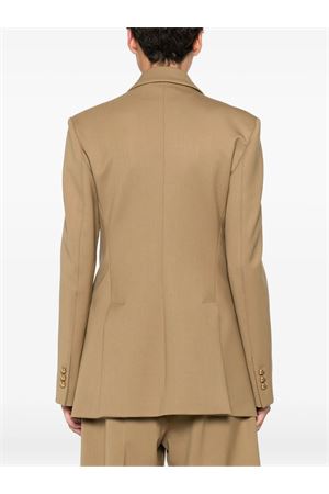 Beige virgin wool stretch-wool blazer PAROSH | LILIUXY25D420436G006