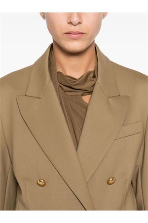 Beige virgin wool stretch-wool blazer PAROSH | LILIUXY25D420436G006