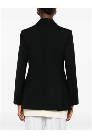 Black virgin wool double-breasted jacket PAROSH | LILIUXY25D420445013