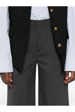 Grey wool blend tailored trousers PAROSH | LUWOOLD232245020