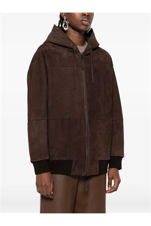 Dark brown hooded jacket PAROSH | MONET25WD431781086