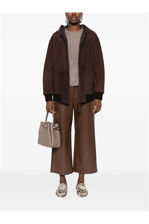 Dark brown hooded jacket PAROSH | MONET25WD431781086