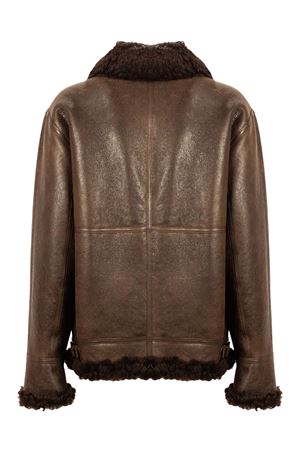Brown sheepskin jacket P.A.R.O.S.H. | MONTAUKD470081886