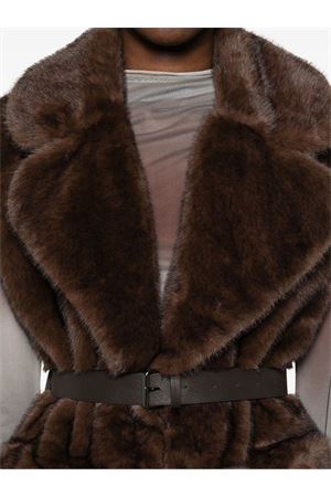 Brown faux fur gilet PAROSH | PULSED400528808