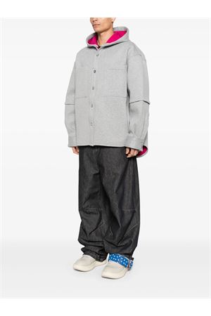 Grey hooded logo-detail jacket PDF | DFM06002TF130NOWAS
