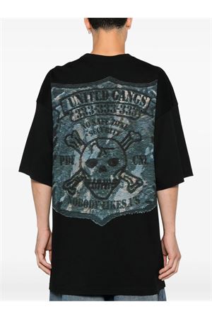 Black graphic-print T-shirt PDF | DFM54029TJ110BKGA