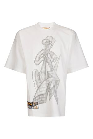 White graphic-print T-shirt PDF | DFM54029TJ110WHWT