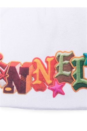 White intarsia-logo beanie hat PDF | DFM58027B0000PXWHITE