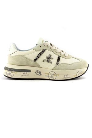 Sneakers Cassie in camoscio e tessuto bianca PREMIATA | CASSIE7682