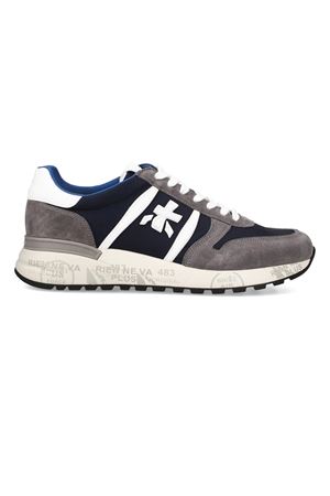 Blue nylon and grey suede Lander sneakers PREMIATA | LANDER7203