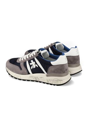 Blue nylon and grey suede Lander sneakers PREMIATA | LANDER7203