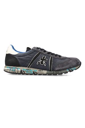 Sneaker Lucy in camoscio e nylon grigio e blu PREMIATA | LUCY7770