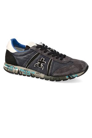 Sneaker Lucy in camoscio e nylon grigio e blu PREMIATA | LUCY7770