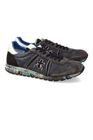 Sneaker Lucy in camoscio e nylon grigio e blu PREMIATA | LUCY7770