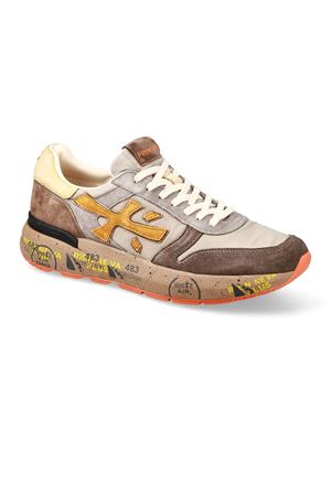 Sneakers Mick in camoscio e nylon grigio e marrone PREMIATA | MICK7866