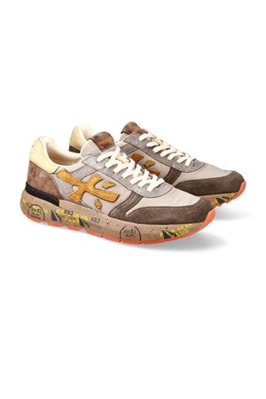 Sneakers Mick in camoscio e nylon grigio e marrone PREMIATA | MICK7866