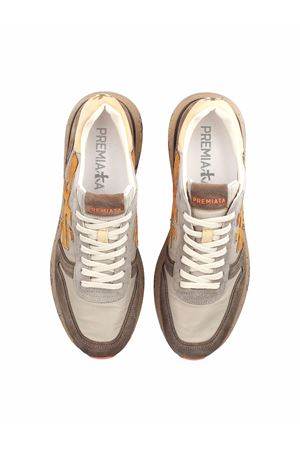 Sneakers Mick in camoscio e nylon grigio e marrone PREMIATA | MICK7866