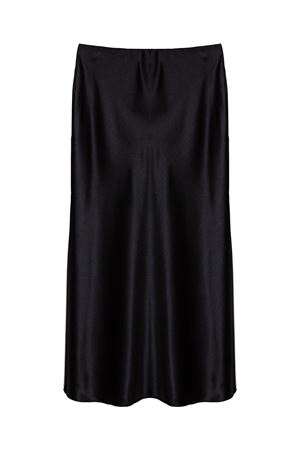 Black long silk skirt PUROTATTO | FW250283052030