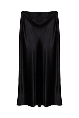 Black long silk skirt PUROTATTO | FW250283052030