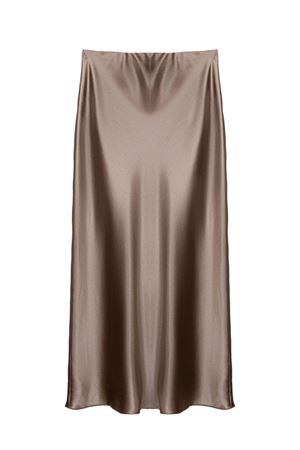 Brown long silk skirt PUROTATTO | FW250283052500