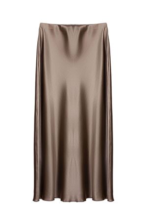 Brown long silk skirt PUROTATTO | FW250283052500