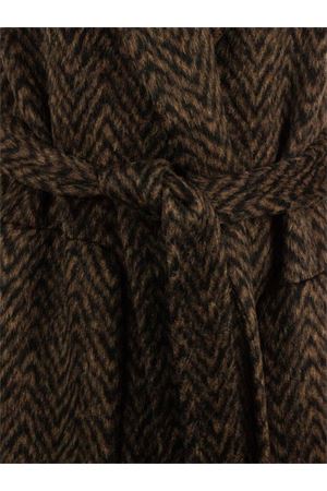 Giacca senza maniche in misto lana marrone PUROTATTO | FW250778132VU