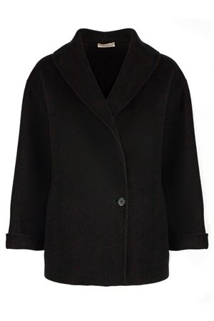 Black wool and cashmere blend coat PUROTATTO | FW250788113030