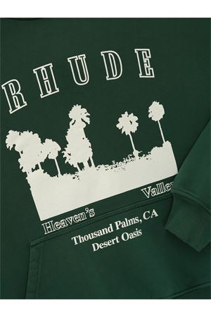 Felpa Thousand Palms In Cotone Verde RHUDE | RHFW25HO030123165