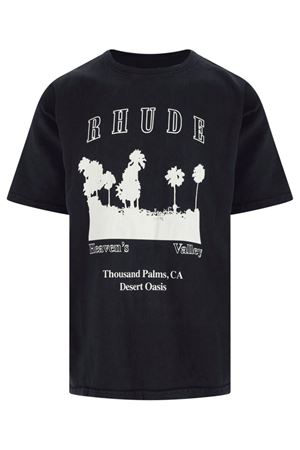 T-shirt Thousand Palms In Cotone nera RHUDE | RHFW25TT020123158