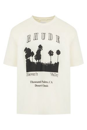 Thousand Palms white cotton T-shirt RHUDE | RHFW25TT020123161
