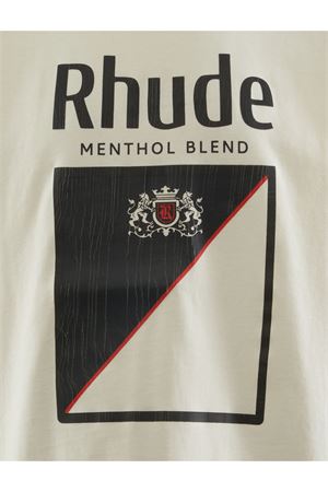 T-Shirt Collins Fumar In Cotone Beige Chiaro RHUDE | RHFW25TT040123160
