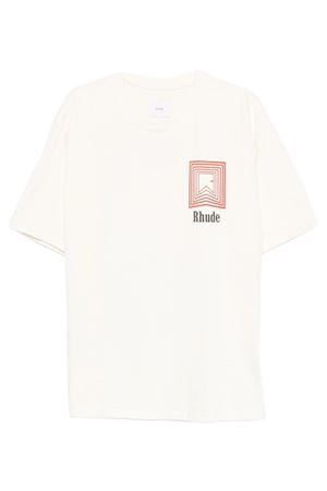 T-shirt in cotone bianco RHUDE | RHPF25TT030120028