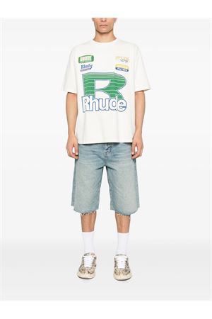 T-shirt in cotone bianco opaco RHUDE | RHPF25TT110120028