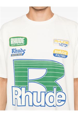 T-shirt in cotone bianco opaco RHUDE | RHPF25TT110120028