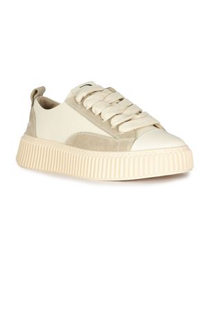 Sneakers 2019 Beige Grain Leather Mix RHUN | 2019BEIGE