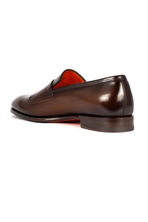 Doppia fibbia in pelle marrone SANTONI | MCAD19146JJ6GNTGT50.