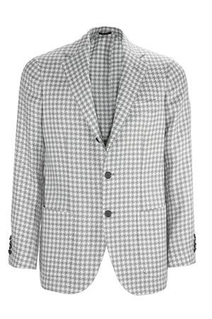 Blazer in pied de poule a quadri bianco e grigio SARTORIO | SG1250S0732601000.