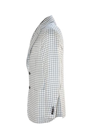 Blazer in pied de poule a quadri bianco e grigio SARTORIO | SG1250S0732601000.
