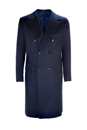 Cappotto doppiopetto in cashmere blu SARTORIO | SSCARLOW6818019002.