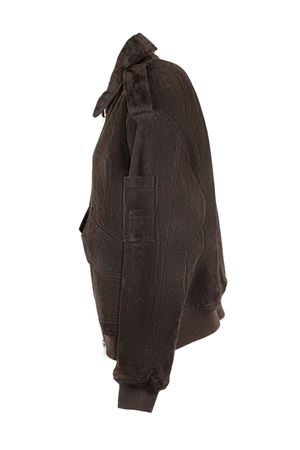 Dark brown suede bomber jacket SWORD | 8373SUEDEMOKA